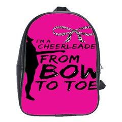 Bow To Toe Cheer School Bag (large) by artworkshop