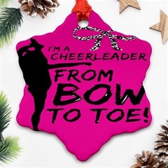 Bow To Toe Cheer Ornament (snowflake) by artworkshop