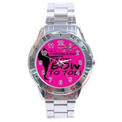 Bow To Toe Cheer Stainless Steel Analogue Watch by artworkshop