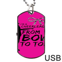 Bow To Toe Cheer Dog Tag Usb Flash (two Sides) by artworkshop