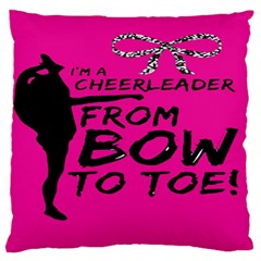 Bow To Toe Cheer Large Cushion Case (one Side) by artworkshop