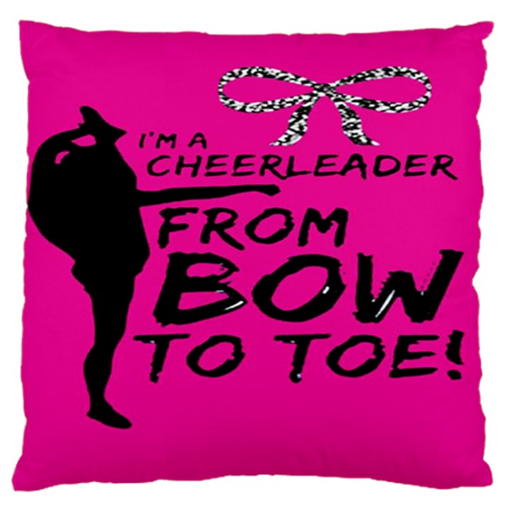 Bow To Toe Cheer Large Cushion Case (Two Sides)