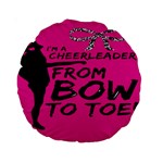 Bow To Toe Cheer Standard 15  Premium Round Cushions Back