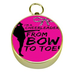 Bow To Toe Cheer Gold Compasses by artworkshop