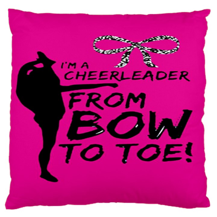 Bow To Toe Cheer Standard Flano Cushion Case (Two Sides)