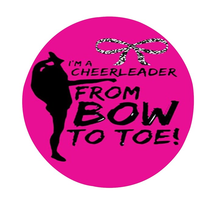 Bow To Toe Cheer Mini Round Pill Box