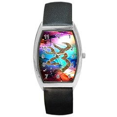 Browning Deer Glitter Galaxy Barrel Style Metal Watch by artworkshop