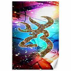 Browning Deer Glitter Galaxy Canvas 12  X 18  by artworkshop