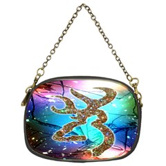 Browning Deer Glitter Galaxy Chain Purse (two Sides) by artworkshop