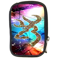 Browning Deer Glitter Galaxy Compact Camera Leather Case by artworkshop