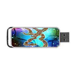 Browning Deer Glitter Galaxy Portable Usb Flash (two Sides) by artworkshop