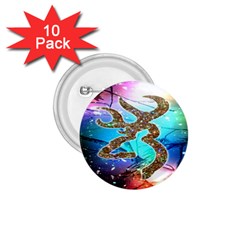 Browning Deer Glitter Galaxy 1 75  Buttons (10 Pack) by artworkshop