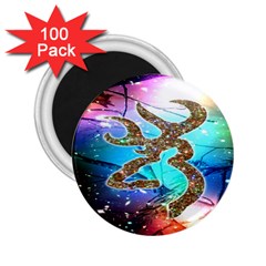 Browning Deer Glitter Galaxy 2 25  Magnets (100 Pack)  by artworkshop