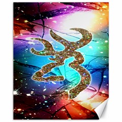 Browning Deer Glitter Galaxy Canvas 11  X 14  by artworkshop