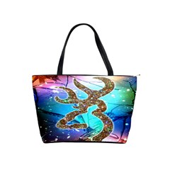 Browning Deer Glitter Galaxy Classic Shoulder Handbag by artworkshop