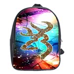 Browning Deer Glitter Galaxy School Bag (Large) Front