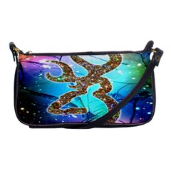 Browning Deer Glitter Galaxy Shoulder Clutch Bag by artworkshop