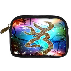 Browning Deer Glitter Galaxy Digital Camera Leather Case by artworkshop