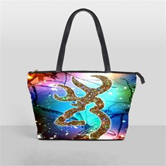 Browning Deer Glitter Galaxy Classic Shoulder Handbag by artworkshop