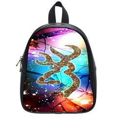 Browning Deer Glitter Galaxy School Bag (small) by artworkshop