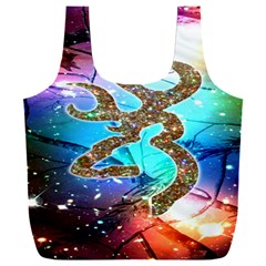 Browning Deer Glitter Galaxy Full Print Recycle Bag (xxl) by artworkshop