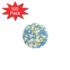 Birds Silhouette Motif Random Pattern 1  Mini Magnets (100 Pack)  by dflcprintsclothing