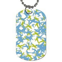 Birds Silhouette Motif Random Pattern Dog Tag (two Sides) by dflcprintsclothing