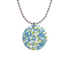 Birds Silhouette Motif Random Pattern 1  Button Necklace by dflcprintsclothing