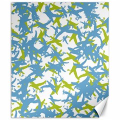 Birds Silhouette Motif Random Pattern Canvas 8  X 10  by dflcprintsclothing