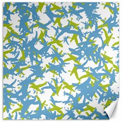 Birds Silhouette Motif Random Pattern Canvas 16  X 16 