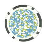 Birds Silhouette Motif Random Pattern Poker Chip Card Guard (10 pack) Front