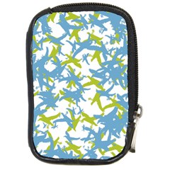 Birds Silhouette Motif Random Pattern Compact Camera Leather Case by dflcprintsclothing