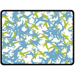 Birds Silhouette Motif Random Pattern Fleece Blanket (Large)  80 x60  Blanket Front