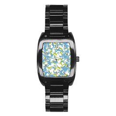 Birds Silhouette Motif Random Pattern Stainless Steel Barrel Watch by dflcprintsclothing