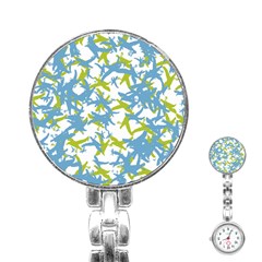 Birds Silhouette Motif Random Pattern Stainless Steel Nurses Watch by dflcprintsclothing