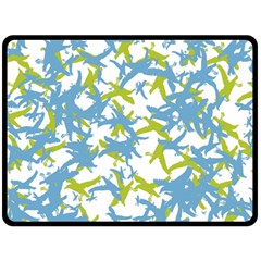 Birds Silhouette Motif Random Pattern Double Sided Fleece Blanket (large)  by dflcprintsclothing