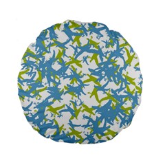 Birds Silhouette Motif Random Pattern Standard 15  Premium Flano Round Cushions by dflcprintsclothing