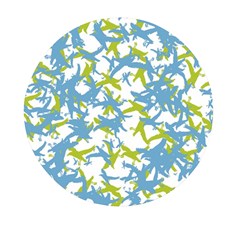 Birds Silhouette Motif Random Pattern Mini Round Pill Box by dflcprintsclothing