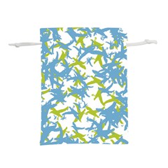 Birds Silhouette Motif Random Pattern Lightweight Drawstring Pouch (l) by dflcprintsclothing