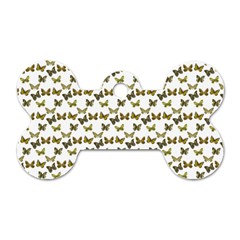 Moths Photos Motif Pattern Dog Tag Bone (Two Sides)