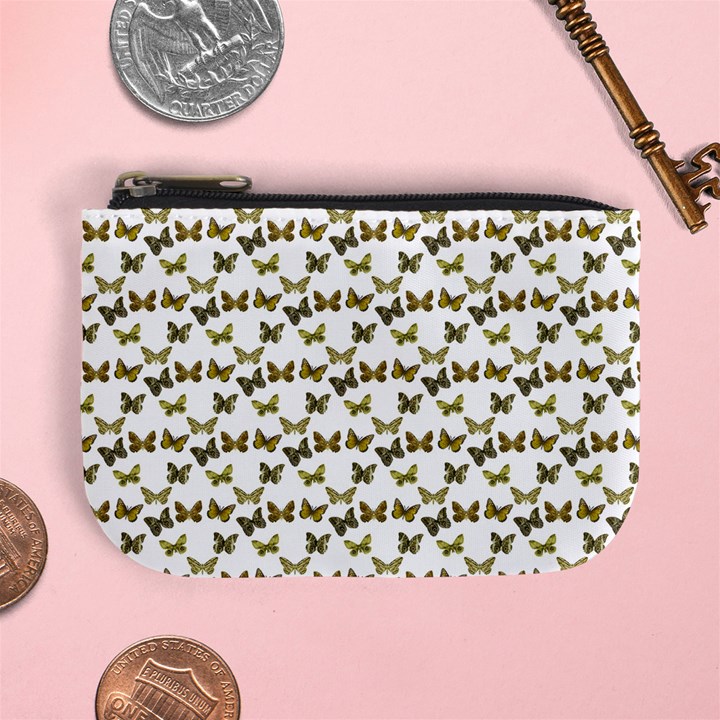 Moths Photos Motif Pattern Mini Coin Purse