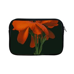 Red Geranium Over Black Background Apple Ipad Mini Zipper Cases