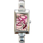 Browning Deer Glitter Rectangle Italian Charm Watch Front