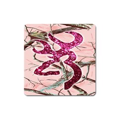 Browning Deer Glitter Square Magnet by artworkshop