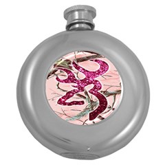 Browning Deer Glitter Round Hip Flask (5 Oz) by artworkshop