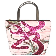 Browning Deer Glitter Bucket Bag by artworkshop