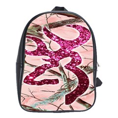 Browning Deer Glitter School Bag (large)