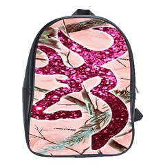 Browning Deer Glitter School Bag (xl) by artworkshop