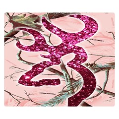 Browning Deer Glitter Double Sided Flano Blanket (small)  by artworkshop