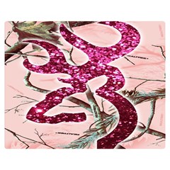 Browning Deer Glitter Double Sided Flano Blanket (medium)  by artworkshop